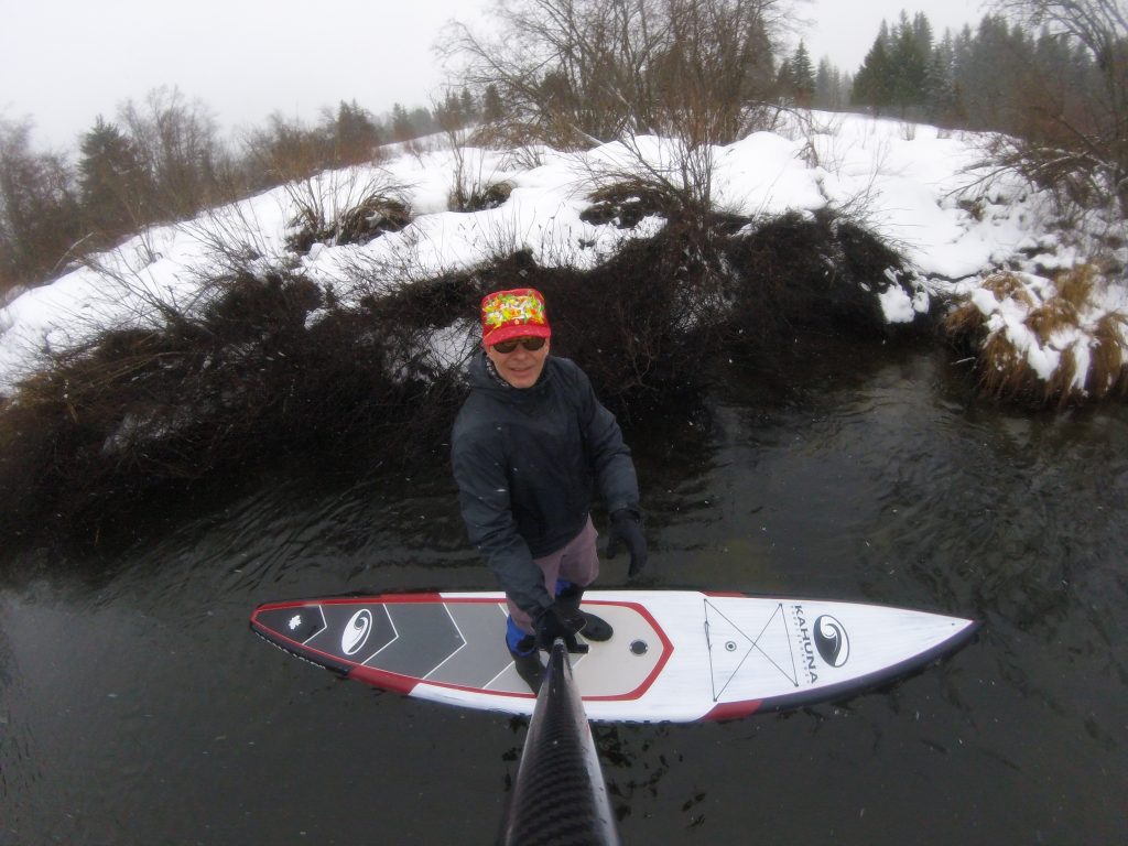 Paddling on the ROGD's in winter.